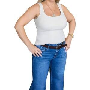 NEW YOLLY lilly knit tank top in white